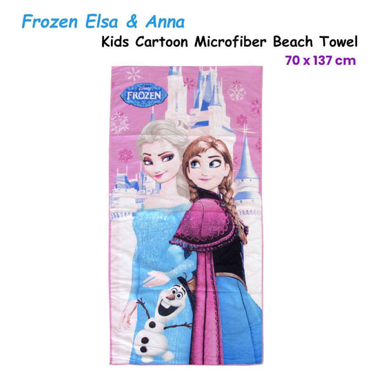 Bloomington Frozen Elsa & Anna Kids Cartoon Printed Microfiber Beach Towel 70 x 137 cm