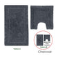 2200GSM 2 Pce Axel 100% Cotton Bath Mat Set Charcoal