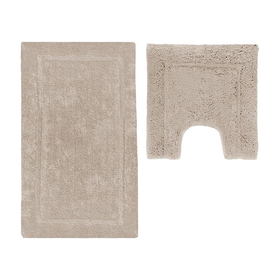 2200GSM 2 Pce Axel 100% Cotton Bath Mat Set Oatmeal
