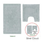 2200GSM 2 Pce Axel 100% Cotton Bath Mat Set Silver Cloud