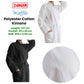 Jason 240GSM Waffle Polyester Cotton Kimono White