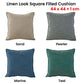 Jason Linen Look Square Filled Cushion 44 x 44 + 1 cm Pewter