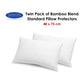 Jason Twin Pack of Bamboo Blend Standard Pillow Protectors 48 x 73 cm