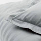 Jason Silver Satin Stripe Tailored Quilt Cover Set King