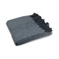 Herringbone Acrylic Throw Charcoal