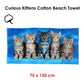 Curious Kittens Cotton Beach Towel