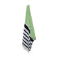 Onkaparinga Rainbow Striped Fringe Cotton Beach Towel Green/Navy