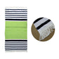 Onkaparinga Rainbow Striped Fringe Cotton Beach Towel Green/Navy