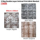 750gsm 3.5kg Double Layer Animal Print Faux Mink Blanket Queen 200x240 cm Taupe Jaguar