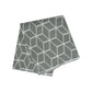 Tiling 175GSM Geometric Pattern Printed Polar Fleece Throw Rug 120 x 150cm Grey