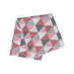 Triangles 175GSM Geometric Pattern Printed Polar Fleece Throw Rug 120 x 150cm Dusty Rose