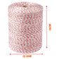 500m Roll Polywire Electric Fence Stainless Steel Poly Wire Energiser Insulator