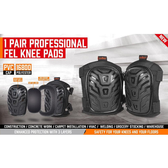 HORUSDY Knee Pads Work Safety Senior Gel Cushion High Density Foam Padding Pair