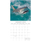 Sharks - 2025 Square Wall Calendar Pets Animals 16 Months Premium Planner Gift