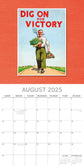 World War Posters - 2025 Square Wall Calendar Arts 16 Months Premium Planner