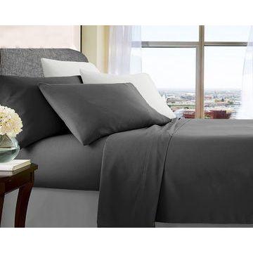 ultra soft microfibre sheet set king single charcoal