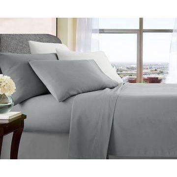 ultra soft microfibre sheet set queen silver