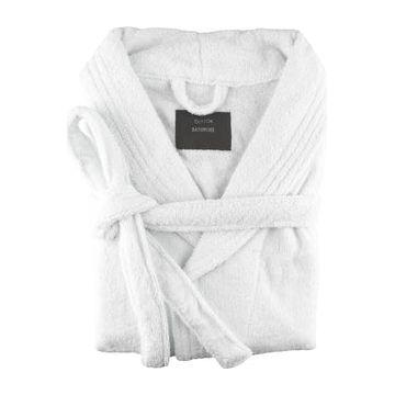 Large /X large egyptian cotton terry toweling bathrobe white