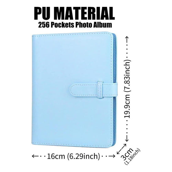 LIFEBEA 256 Pockets Photo Album for Fujifilm Instax Mini 11 12 9 40 Evo Liplay 8 7+ Instant Camera, Photo Album for Polaroid Kodak HP Zink 2x3" Photo (Blue)