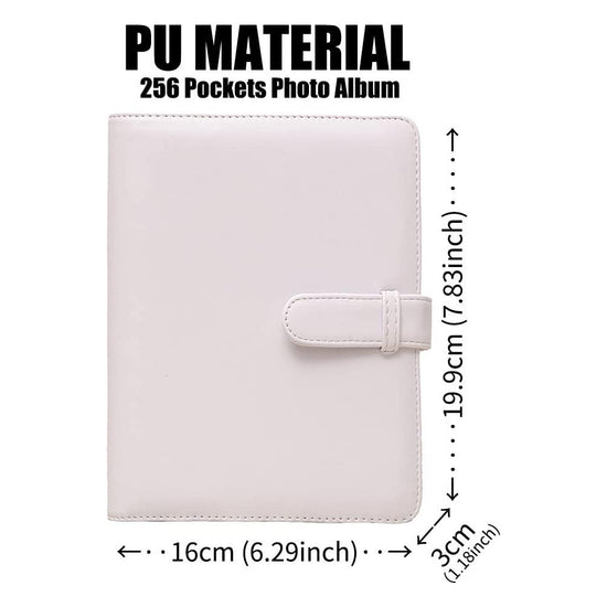 LIFEBEA 256 Pockets Photo Album for Fujifilm Instax Mini 11 12 9 40 Evo Liplay 8 7+ Instant Camera, Photo Album for Polaroid Kodak HP Zink 2x3" Photo (White)