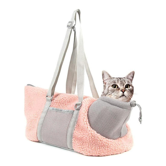 LIFEBEA Small Cat Carrier Pet bag: Comfy Shoulder Bag with Adjustable Strap for Small Dogs, Puppies, Kittens Up to 3kg /6.6 lbs - Pink