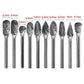 10PCS Tungsten Carbide Rotary Burr Set for Rotary Tools and Dremel - Blue Box