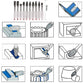10PCS Tungsten Carbide Rotary Burr Set for Rotary Tools and Dremel - Plastic Box