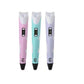 3D Printing Pen Drawing Pen Printer + LCD Screen + USB + 3 Free Filaments Gift - Purple