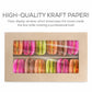 25Pcs White/Kraft Macaron Boxes 8/16 Hold Rectangular Favour Bomboniere Cookie - Kraft 16 Hold