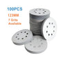 100x 123mm 6/8-Hole Sanding Discs Hook Loop Orbital Sander Pads 80 120 240 Grit - 240 Grits（6-Hole）
