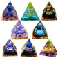 Amethyst Crystal Sphere Orgonite Pyramidamp Obsidians - Black Brown(60mmx60mm)