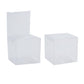 50 PVC Clear Transparent Macaron Square Cube Boxes For Wedding Favour Gift Candy - 90x90x90MM