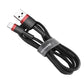 Baseus USB Charging Cable Data Charger Cord For iPhone 13 12 11 XS XR 8 7 iPad 2PCS 2M - Red+ Red 2PCS 2M