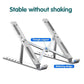 Adjustable Laptop Stand Portable Aluminum Alloy Desktop Holder for 11 to 17.3 Inch - Black