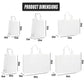 100PCS Reusable Non Woven Shopping Bags Eco Friendly Washable Tote Bags White - 35X25X10CM