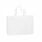 100PCS Reusable Non Woven Shopping Bags Eco Friendly Washable Tote Bags White - 35X25X10CM