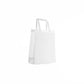 100PCS Reusable Non Woven Shopping Bags Eco Friendly Washable Tote Bags White - 35X25X10CM