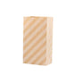 100X Colourful Plaid Kraft Paper Bag Candy Cookie Snack Cake Gift Bags 9X6X18cm - Orange