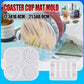 Coaster Cup Mat Mold Wave Diamond Pattern Silicone Mould for Epoxy Resin Casting