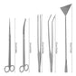 Stainless Steel Aquarium Tool Set Tweezers Scissors Spatula Kit 4 5 6PCS - 4PCS Tool + Bag