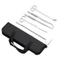 Stainless Steel Aquarium Tool Set Tweezers Scissors Spatula Kit 4 5 6PCS - 4PCS Tool + Bag
