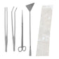 Stainless Steel Aquarium Tool Set Tweezers Scissors Spatula Kit 4 5 6PCS - 5PCS Tool + Bag