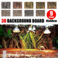 Pet Reptile Tank Board 3D Foam Backgrounds and Habitat Decoration 9 Styles - D