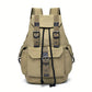 Unisex Retro Rucksack Large Capacity Travel Bag Leisure Backpack Schoolbag - Khaki