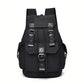 Unisex Retro Rucksack Large Capacity Travel Bag Leisure Backpack Schoolbag - Khaki