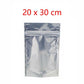 Clear Aluminum Foil Mylar Stand Up Retail Bags Zip Lock Pouches Pouch Packaging - 24*37+4CM-50PCS
