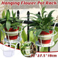 Iron Balcony Flower Rack Hanging Pot Hanger Railings Planter Rack Outdoor Garden