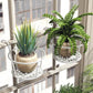 Iron Balcony Flower Rack Hanging Pot Hanger Railings Planter Rack Outdoor Garden