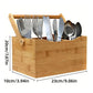 Portable Bamboo Storage Box Fruit Basket Organizer Multi Purpose Storage Basket