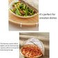 Bamboo Storage Basket with Mesh Cover for Fruit Vegetables Food Buns Kitchen - 42CM